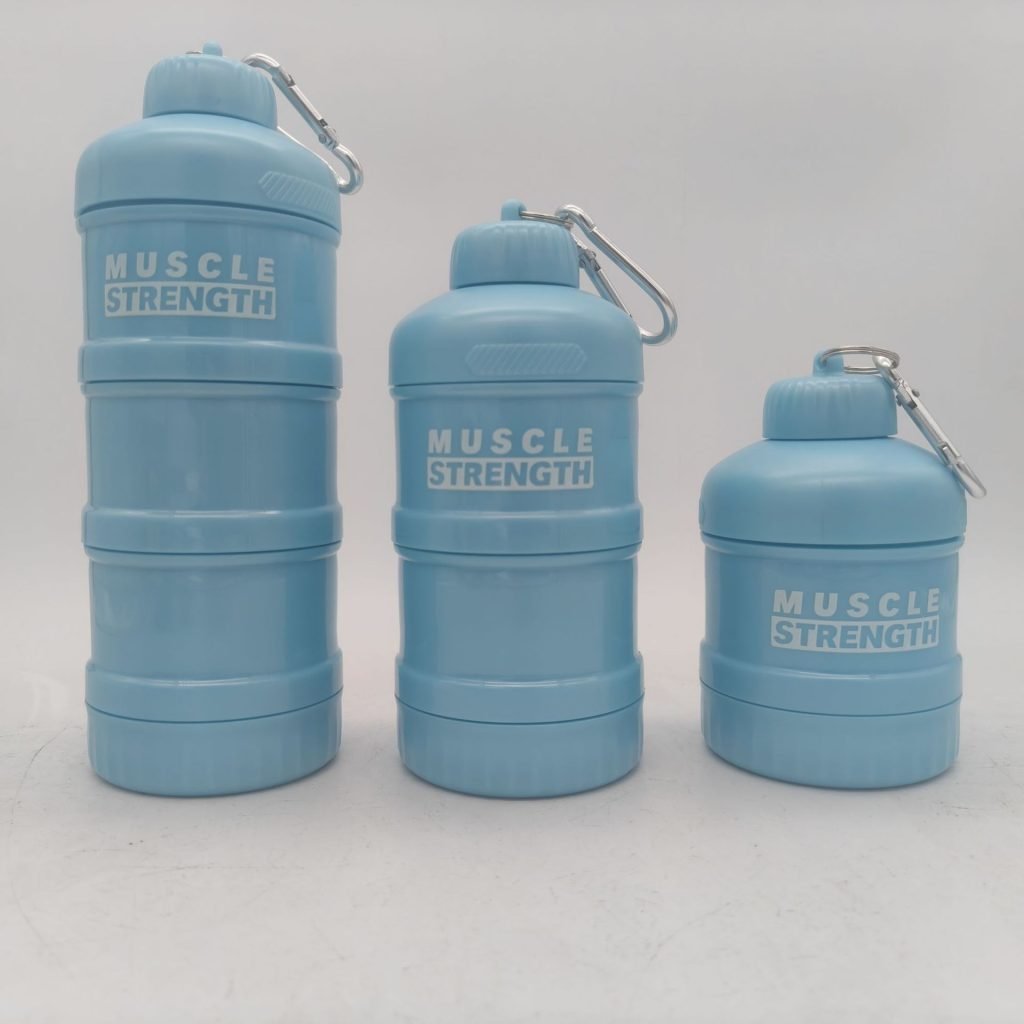 Mini-Proteinpulver-Trichterflasche mit Schlüsselanhänger (50 g/100 g/150 g)