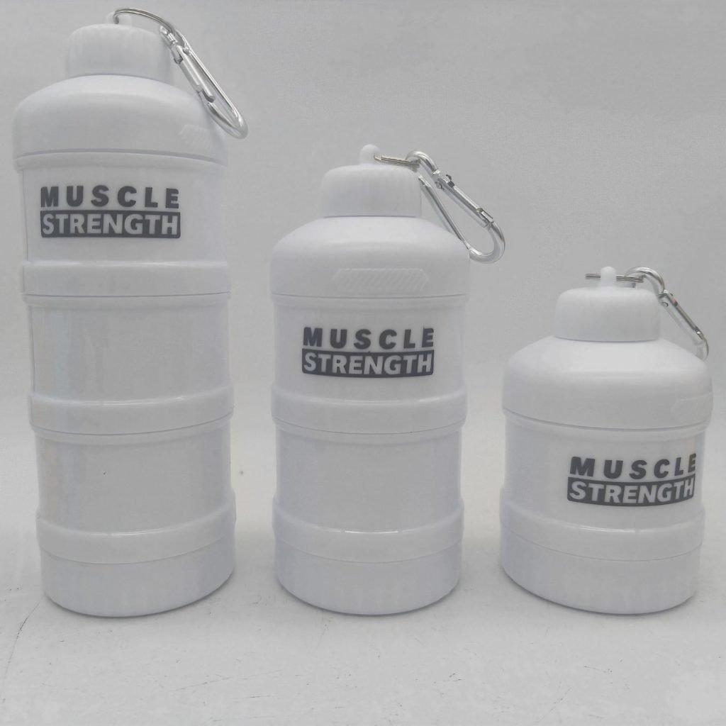 Mini-Proteinpulver-Trichterflasche mit Schlüsselanhänger (50 g/100 g/150 g)