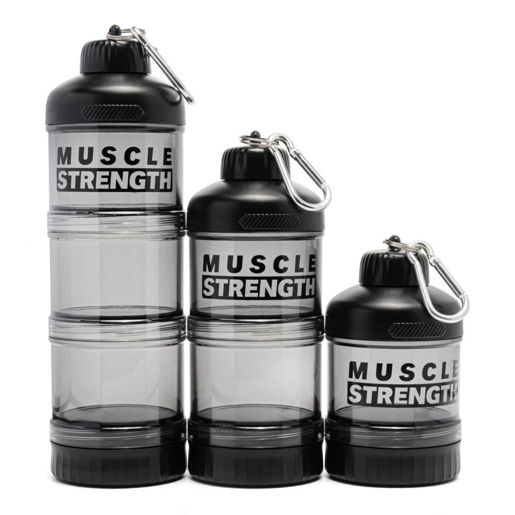 Mini-Proteinpulver-Trichterflasche mit Schlüsselanhänger (50 g/100 g/150 g)