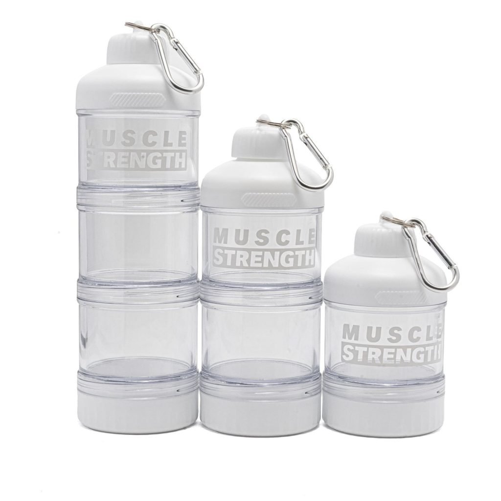 Mini-Proteinpulver-Trichterflasche mit Schlüsselanhänger (50 g/100 g/150 g)