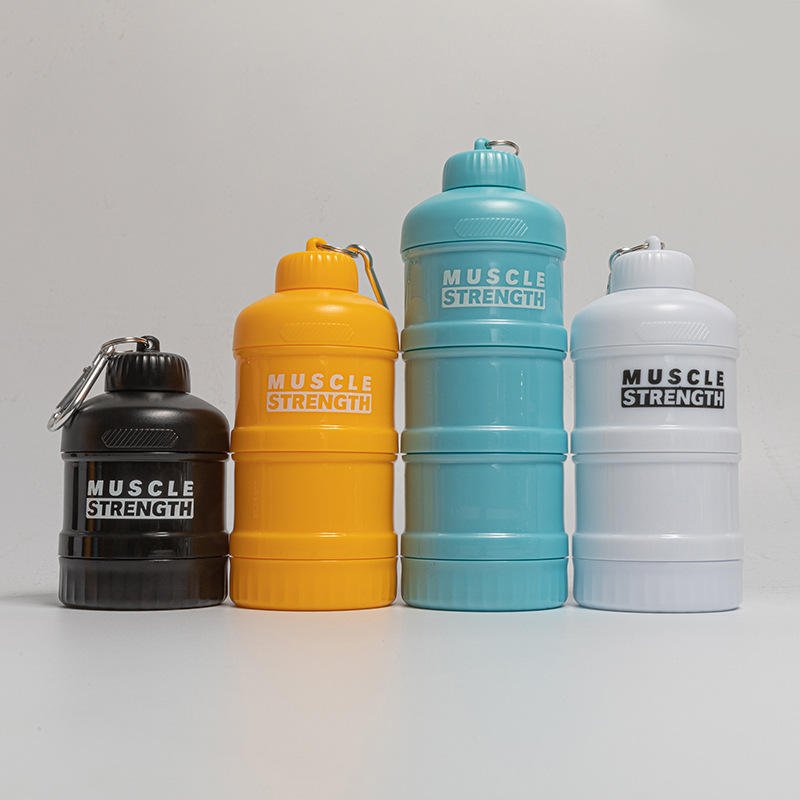 Mini-Proteinpulver-Trichterflasche mit Schlüsselanhänger (50 g/100 g/150 g)
