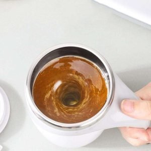 Mug à café en acier inoxydable à agitation magnétique