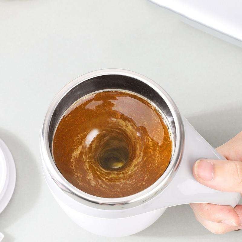Smarte magnetische Rühr-Kaffeetasse aus Edelstahl
