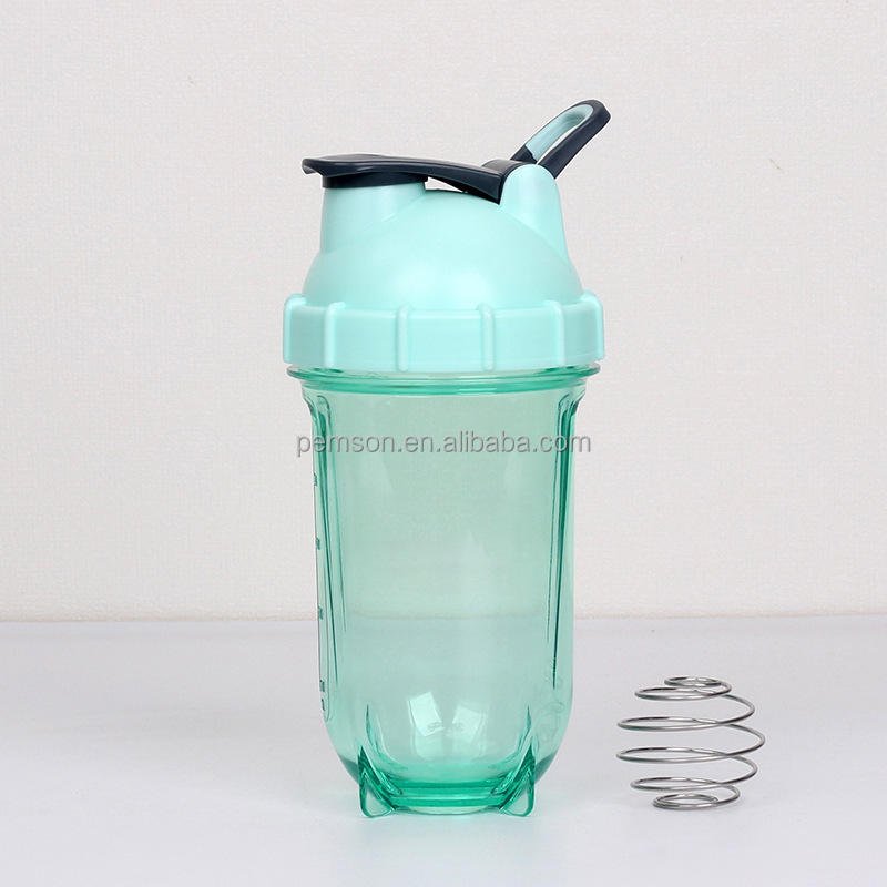 500ml Plastic Pink Transparent Protein Shaker with Blank Bottle Option for Logo Printing - photo 4