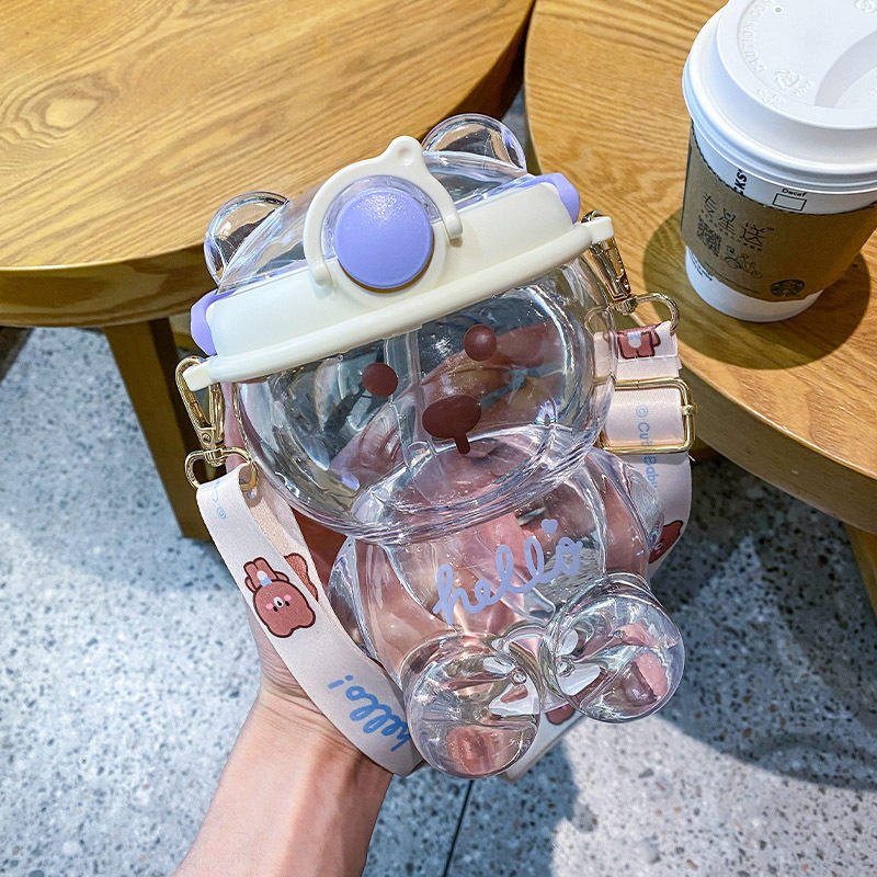 Nice Bear Shaped Kid Outdoor Portable BPA Free 1000ml Children Drinking Water Bottle - photo 2