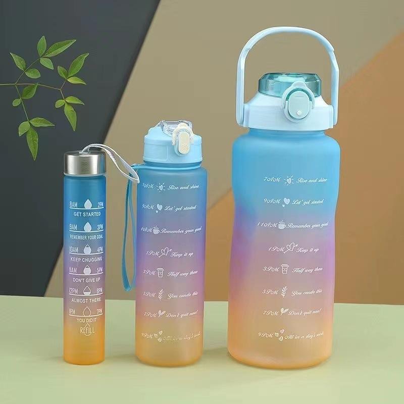 2L Motivational BPA Free Plastic Water Bottle With Times to Drink - photo 2