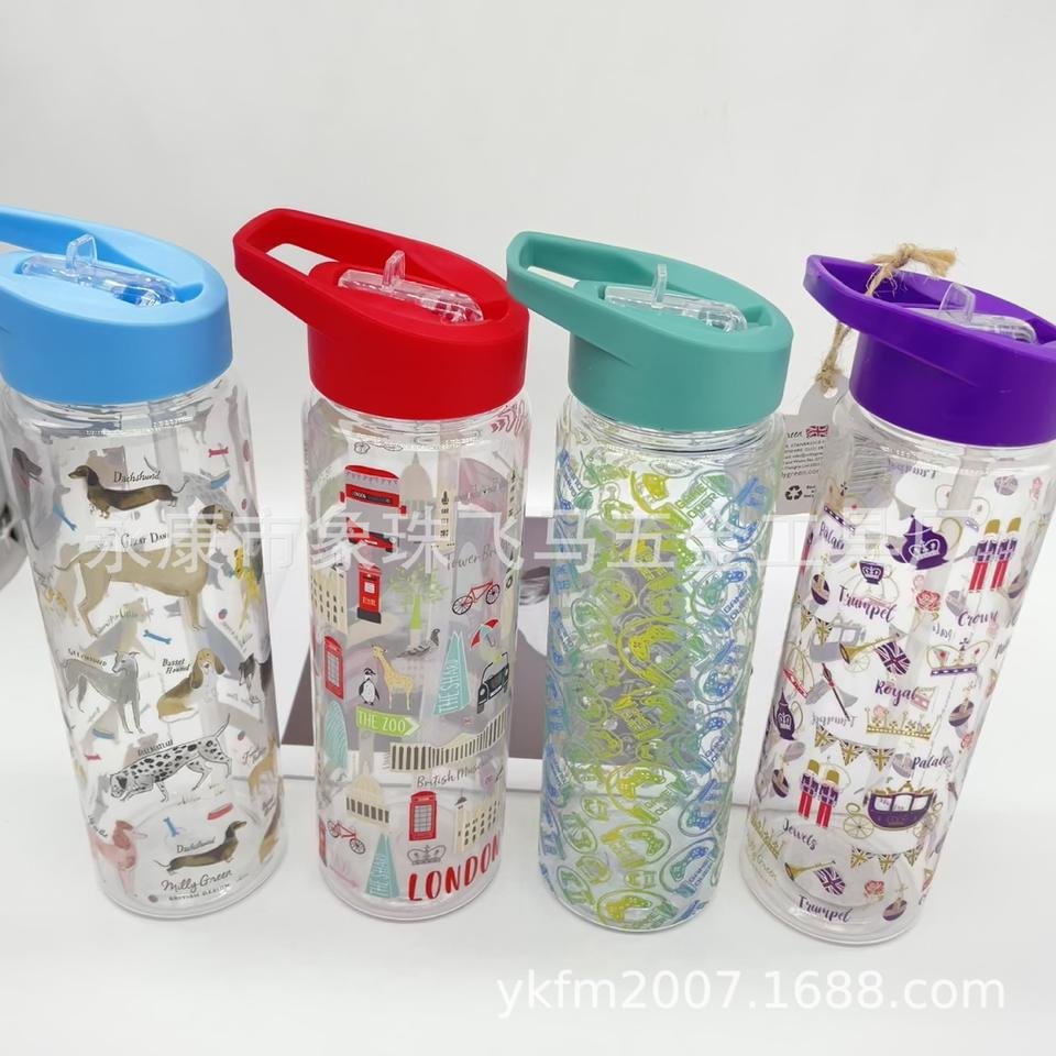Pre Grilled With Hole Double Wall 300ml 10oz DIY Personalized Clear Sport Water Bottle for Cycling - photo 5