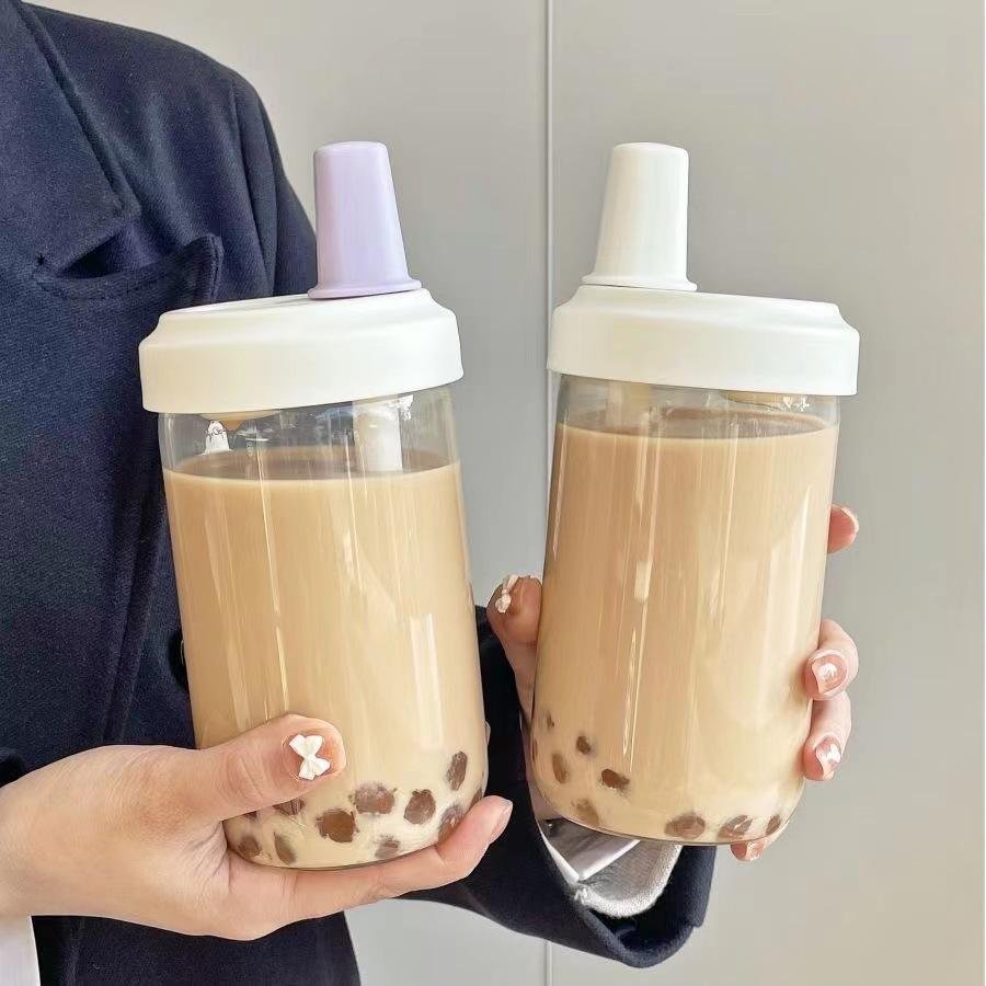 Large Capacity 500ml 850ml Bubble Tea Reusable Plastic Cup With Lid and Straw - photo 2