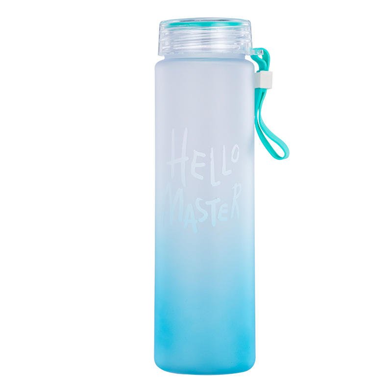 480ml Portable Simple Bpa Free Colorful Sport Outdoor Frosted Plastic Water Bottle With Strap - photo 4