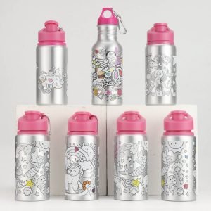 زجاجة ماء رياضية ألومنيوم محمولة للرسم الحر DIY بسعة 500ml