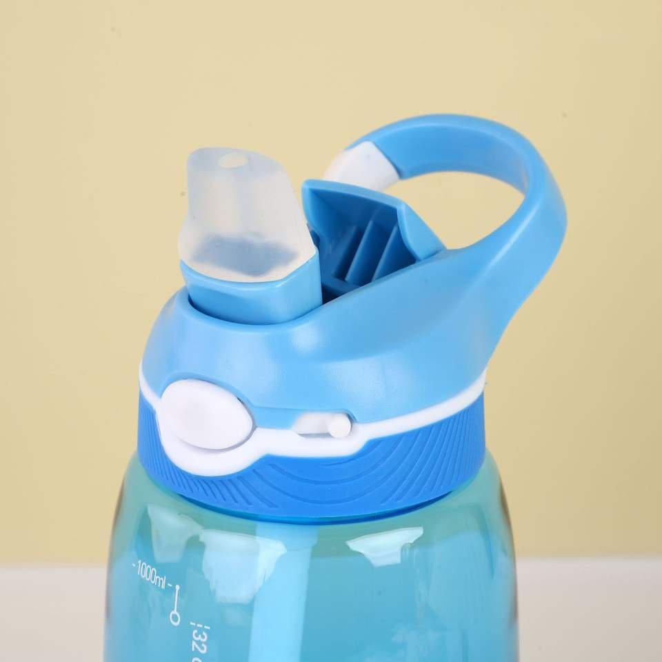 1L Tritan Kids Water Bottle BPA Free Leakproof With Straw Non Toxic Cute Animal Design - photo 4