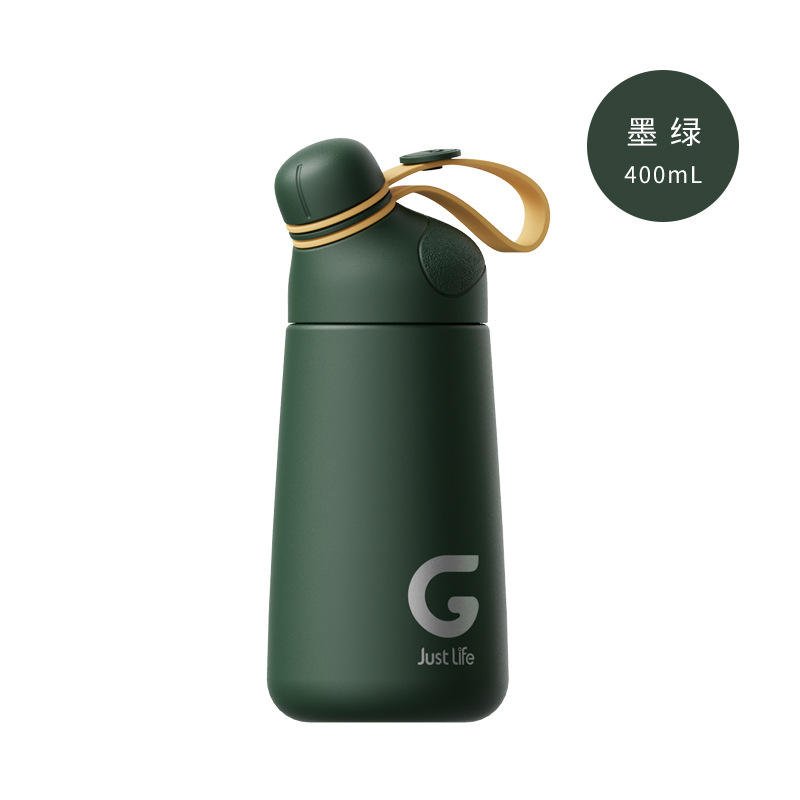 400ml 14oz Creative Girls Ladies Stainless Steel Insulated Frosted BOBO Mouth Outdoor Sports Hot Water Bottles - photo 3