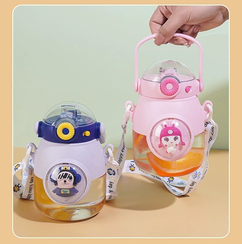 Wholesale Gifts Cute Children 1000ml Large Capacity Kids School Portable Sports Water Bottle With Strap - photo 2