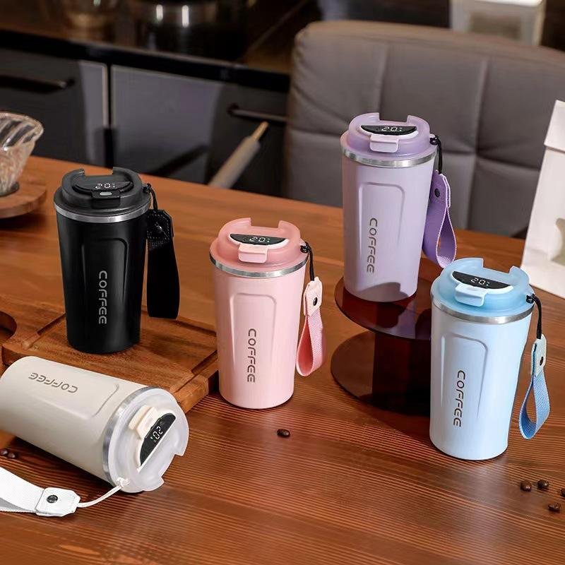 510ml Portable Led Temperature Display Smart Insulated Coffee Mug Tumbler Cup