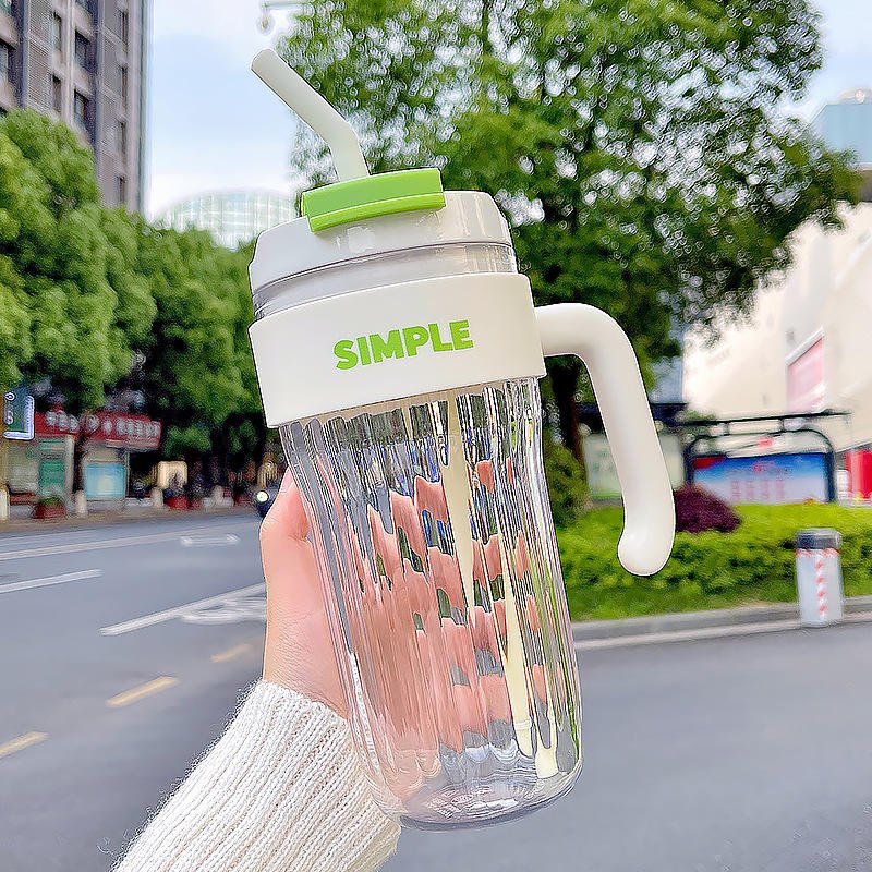 32oz Plastic Coffee Mug with Handle and Straw - photo 4