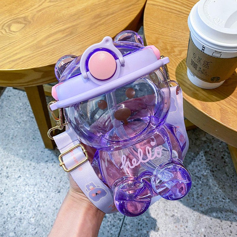 Nice Bear Shaped Kid Outdoor Portable BPA Free 1000ml Children Drinking Water Bottle - photo 5