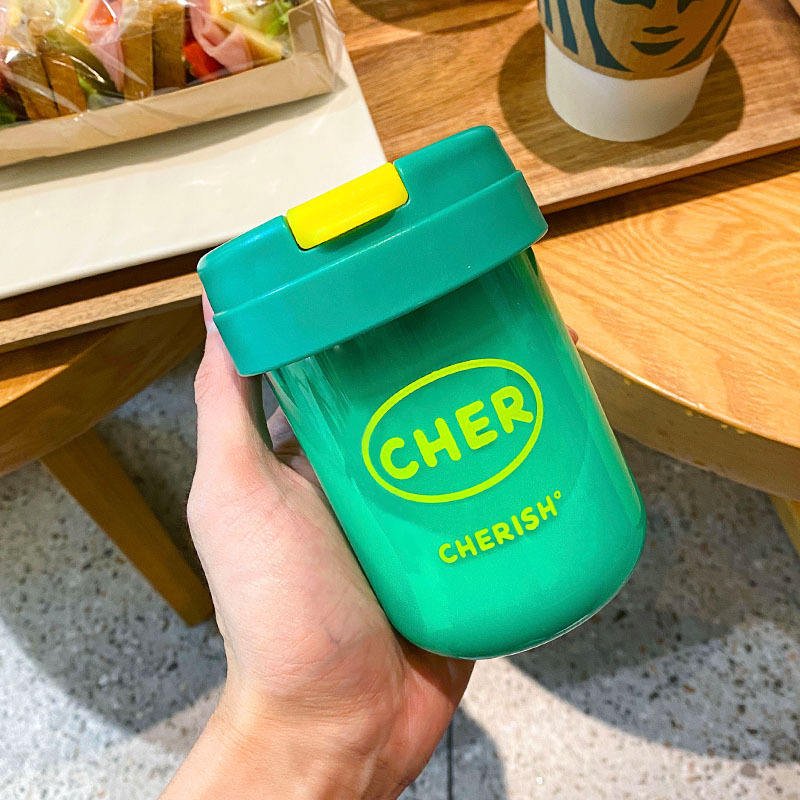 Creative Portable Modern 300ml Colorful Plastic Tumbler Cups With Straw - photo 3