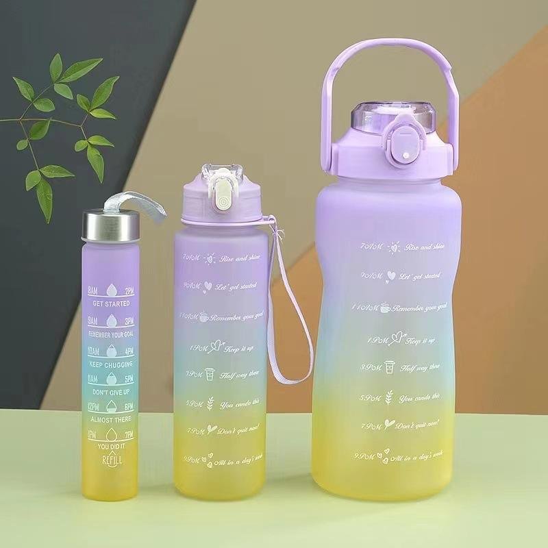 2L Motivational BPA Free Plastic Water Bottle With Times to Drink - photo 3