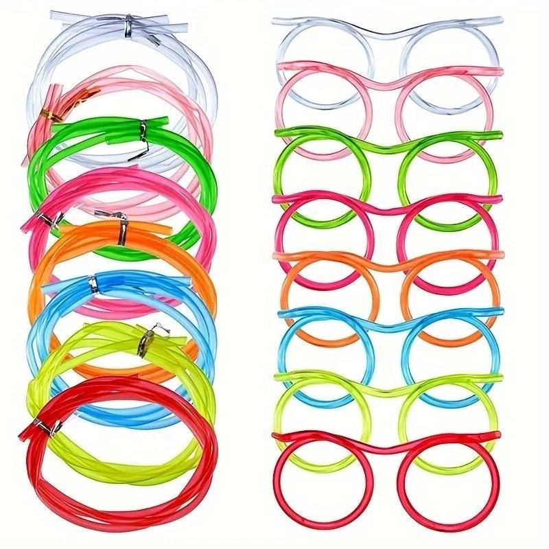 Reusable Eco Friendly Fun Loop Plastic Drinking Straw Bar Accessories Fashionable Sipping Tube for Parties Celebrations - photo 5