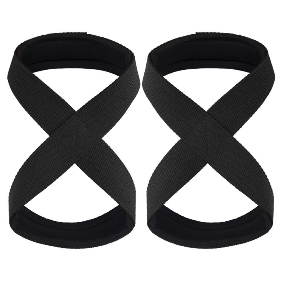 Figure 8 Lifting Straps Reinforced Gym Hand Grips for Heavy Lifting Deadlift Fitness Strength Workout Support - photo 2