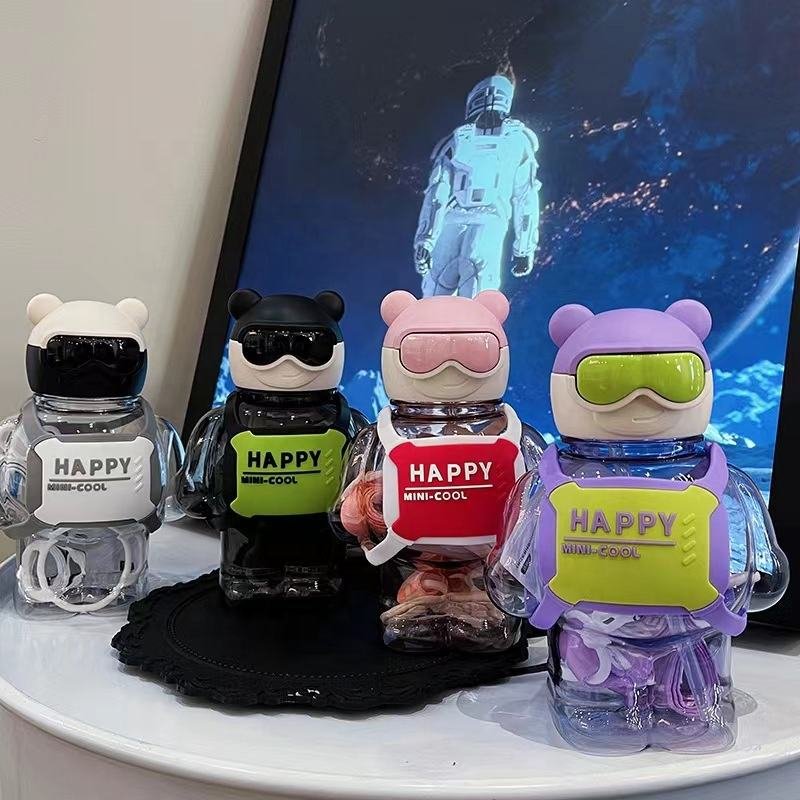 Top Cute Kawaii 800ml Teddy Bear Bear Shaped Plastic Water Bottle