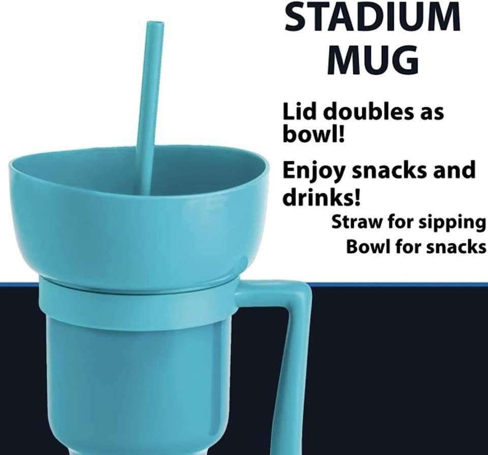 32oz Different Colors Combination Stadium Tumbler With Snack-And-Drink Cup - photo 2