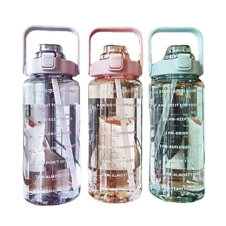 2L Leak Proof BPA Free Large Capacity Custom Hockey Motivational Water Bottle With Handle