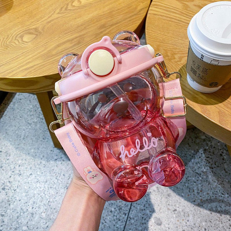 Nice Bear Shaped Kid Outdoor Portable BPA Free 1000ml Children Drinking Water Bottle - photo 3