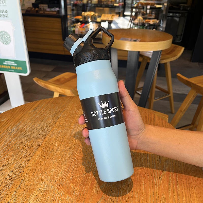22oz 660ml Insulated Stainless Steel Water Bottle with Handle - photo 4