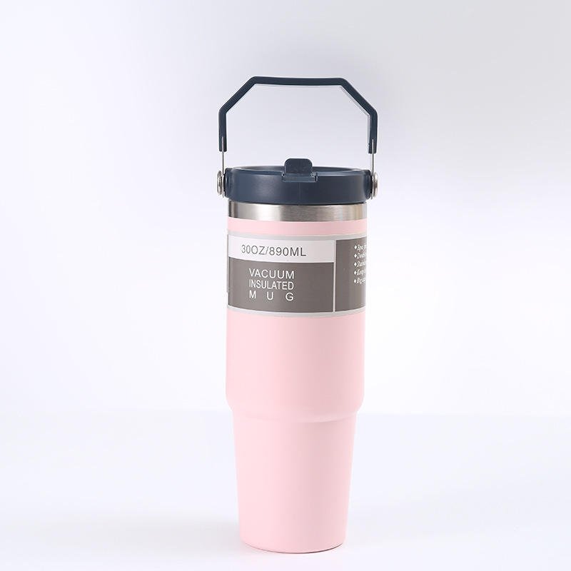 30oz Insulated Custom Stainless Steel Water Mugs Cup Tumbler With Lid and Handle - photo 5