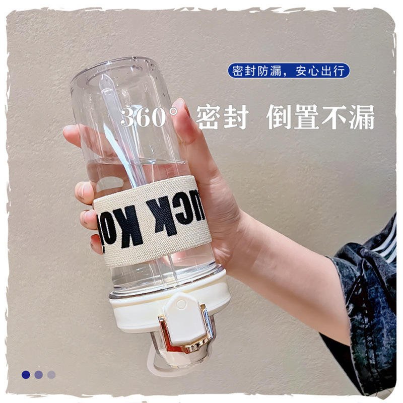 600ml Reusable Plastic Water Bottle with Sleeve Handle - photo 5