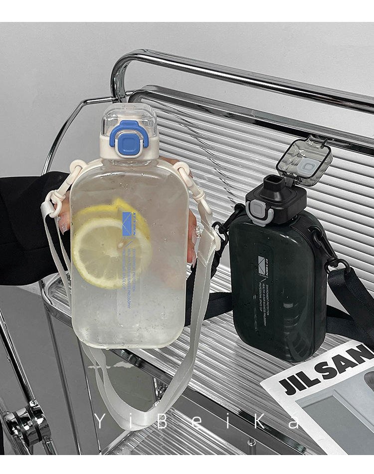 Popular Reusable 750ml Gym Sport Notebook Drinking Square Plastic Flat Water Bottle - photo 5