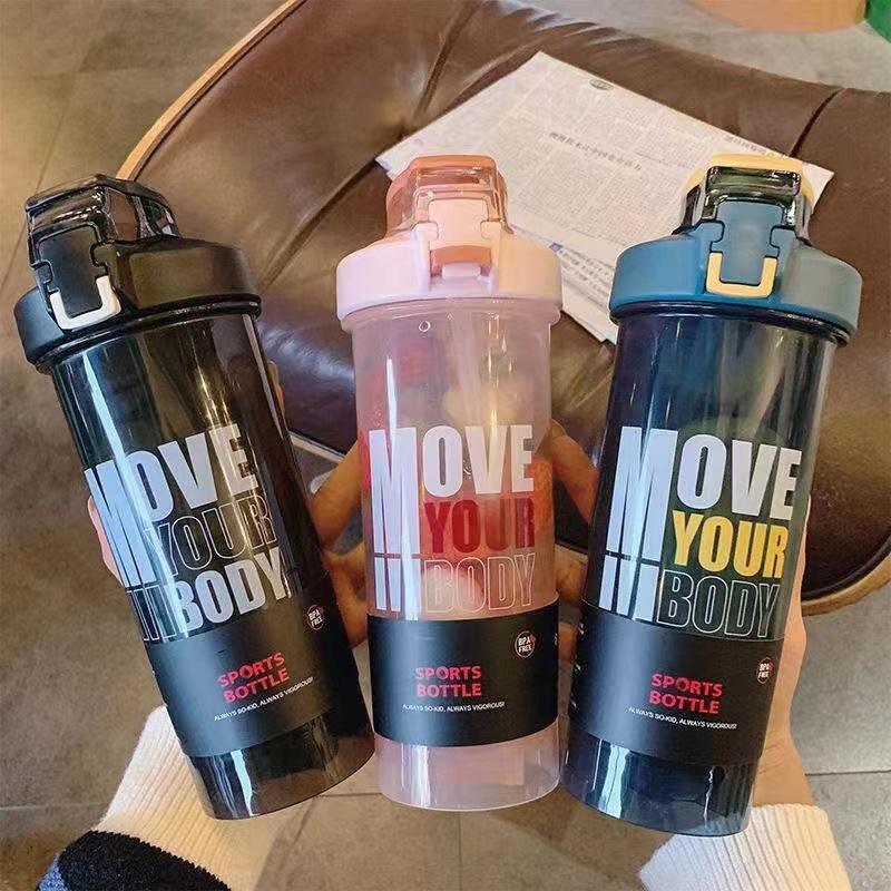 Wholesale Leak Proof 800ml BPA Free Gym Sports Blenders Special Design Protein Shaker Bottle With Straw and Flip Top - photo 3