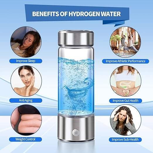 Wholesale Portable USB Rechargeable 420ml Hydrogen Rich Glass Water Bottle - photo 2