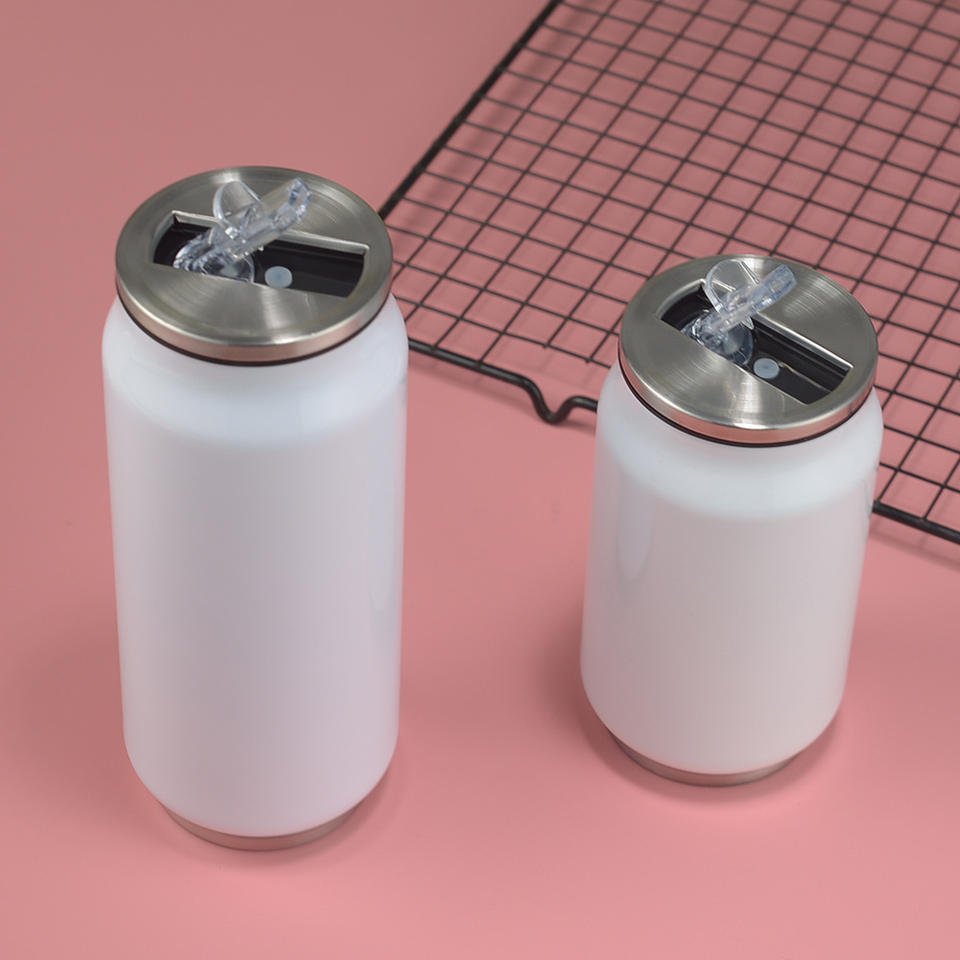 Modern 10oz Stainless Steel Soda Can Tumbler Eco-Friendly Disposable BPA-Free Included Sublimation Accessory Parties School - photo 5