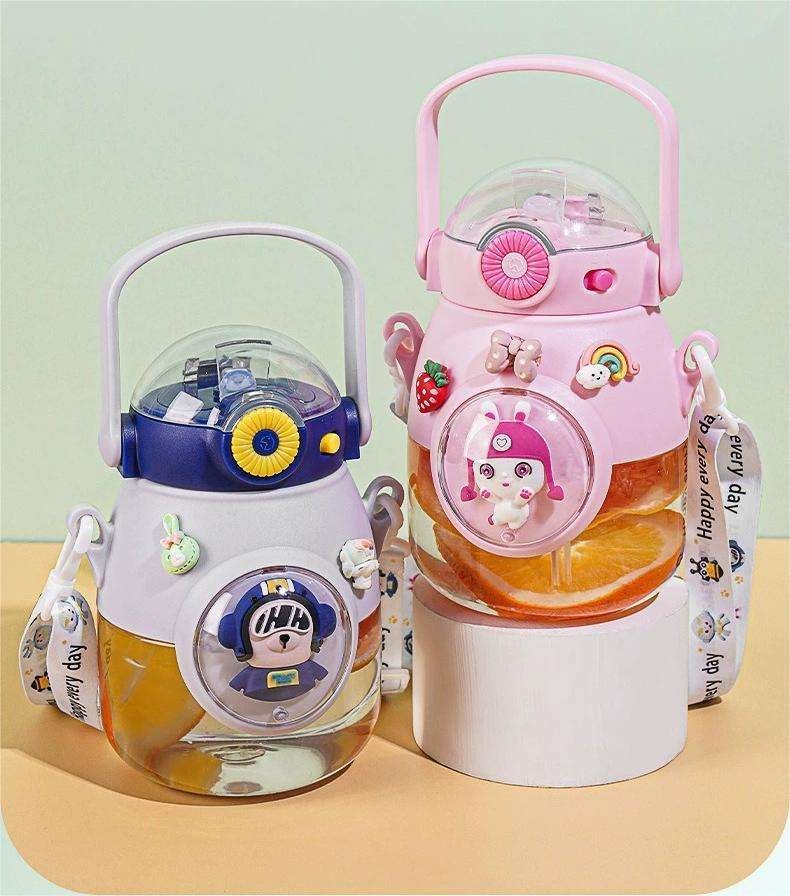 Wholesale Gifts Cute Children 1000ml Large Capacity Kids School Portable Sports Water Bottle With Strap - photo 3