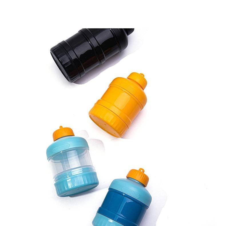 Portable Mini Protein Powder Bottle with Keychain Health Funnel Medicine Box Container Small Cup Outdoor Sport Storage - photo 2