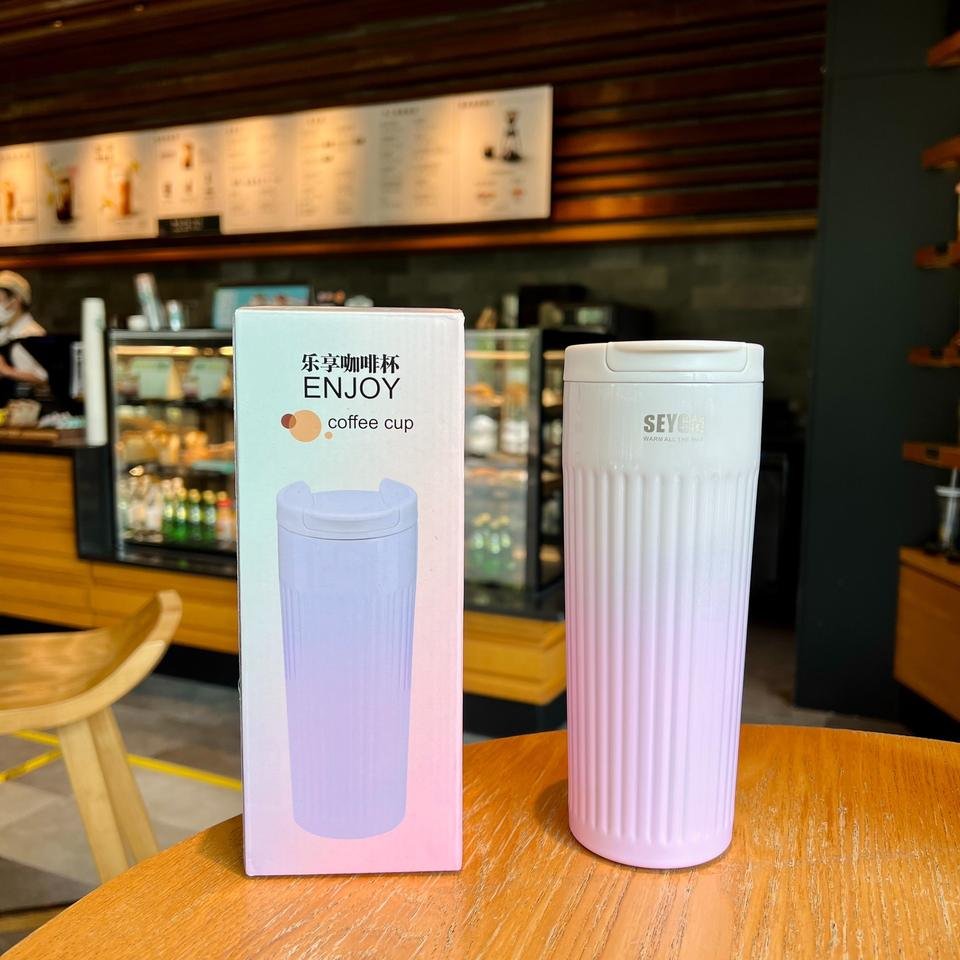 500ml Portable Skinny Double Wall Insulated Stainless Steel Car Water Tumbler Mug for Girls - photo 2