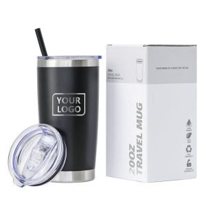 Doppelwandiger Edelstahl 20oz Becher Grün Blanko mit Deckel
