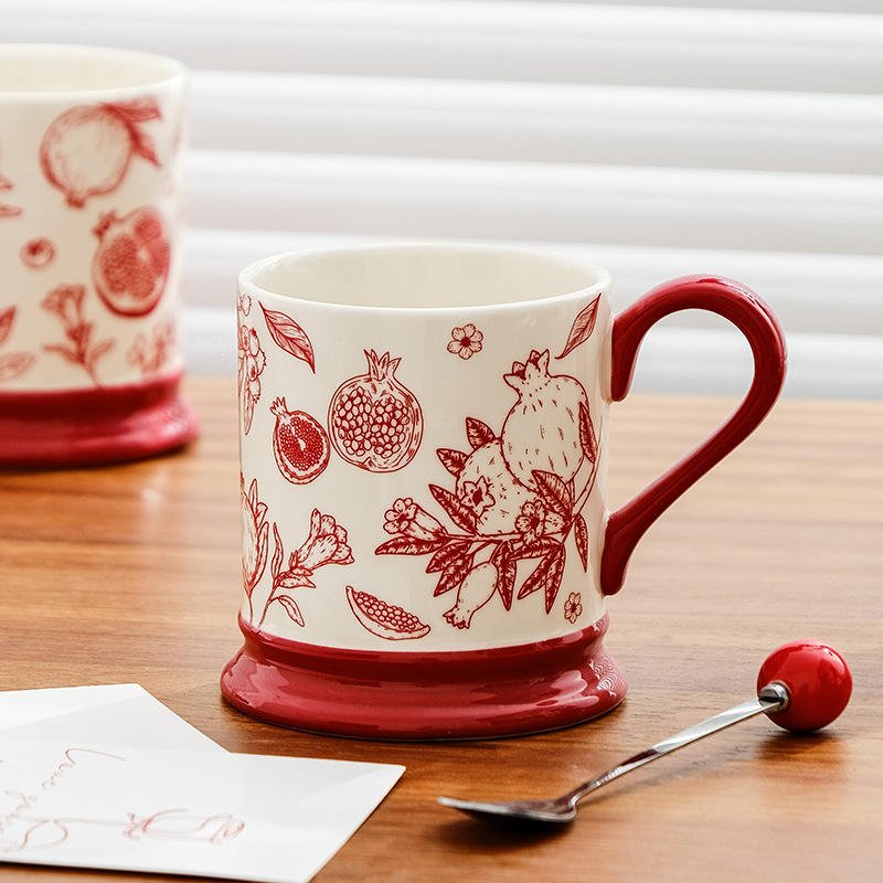 Premium Vintage Ceramic Mug 400Ml Couple Coffee Tea Wine Beer Wedding Mid Autumn Festival Gift Luxury Retro Home Cup