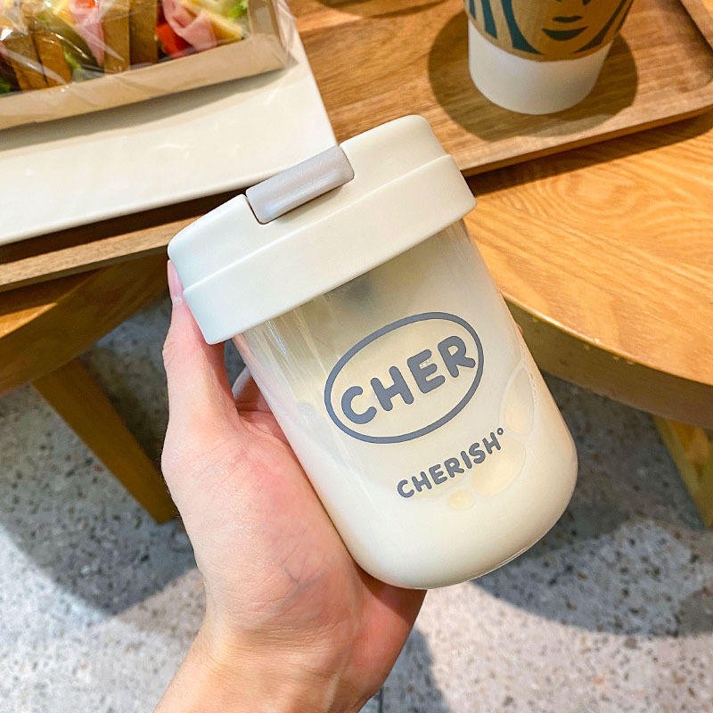 Creative Portable Modern 300ml Colorful Plastic Tumbler Cups With Straw - photo 4