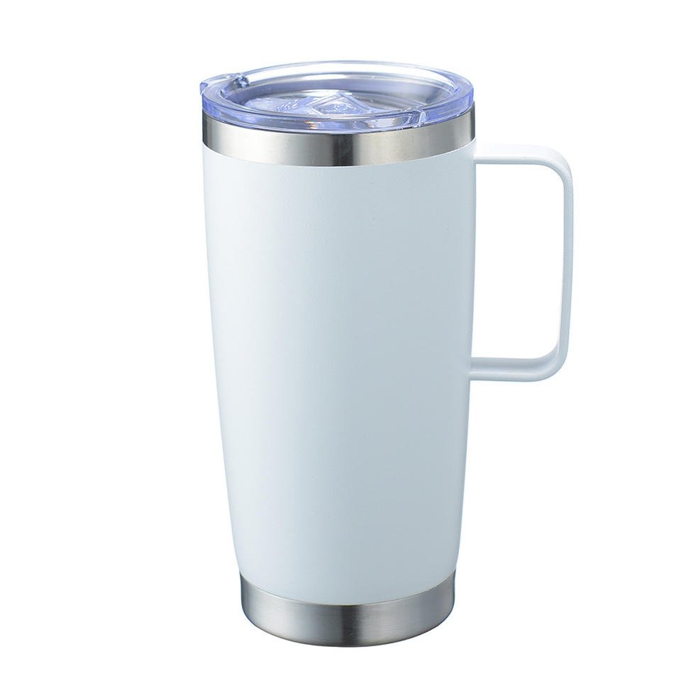 Wholesale Bulk Customized 20 Oz 600ml Stainless Steel Vacuum Tumbler with Handle Insulated Cold Hot Drink Coffee Tea Cup - photo 4