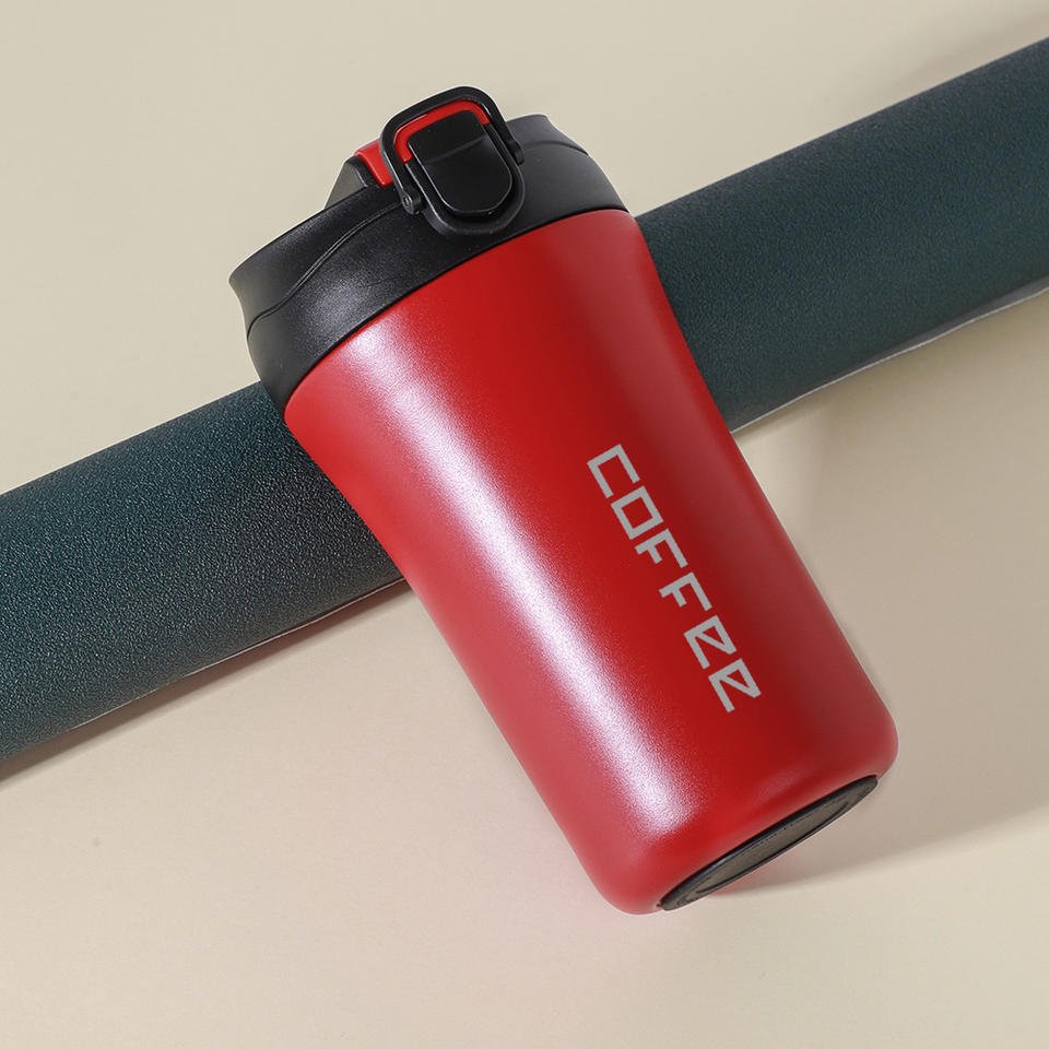 14oz 400ml Wholesale Vintage Unique Handleless Stainless Steel Coffee Mugs With Dual Drinking Lid - photo 4