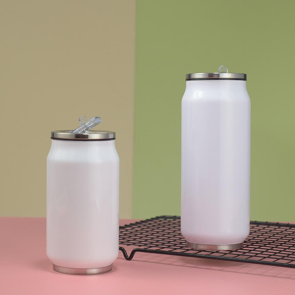 Modern 10oz Stainless Steel Soda Can Tumbler Eco-Friendly Disposable BPA-Free Included Sublimation Accessory Parties School - photo 3