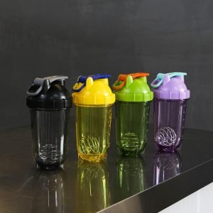 زجاجة شيكر بروتين بلاستيك رياضية لطيفة محمولة للياقة 500ml