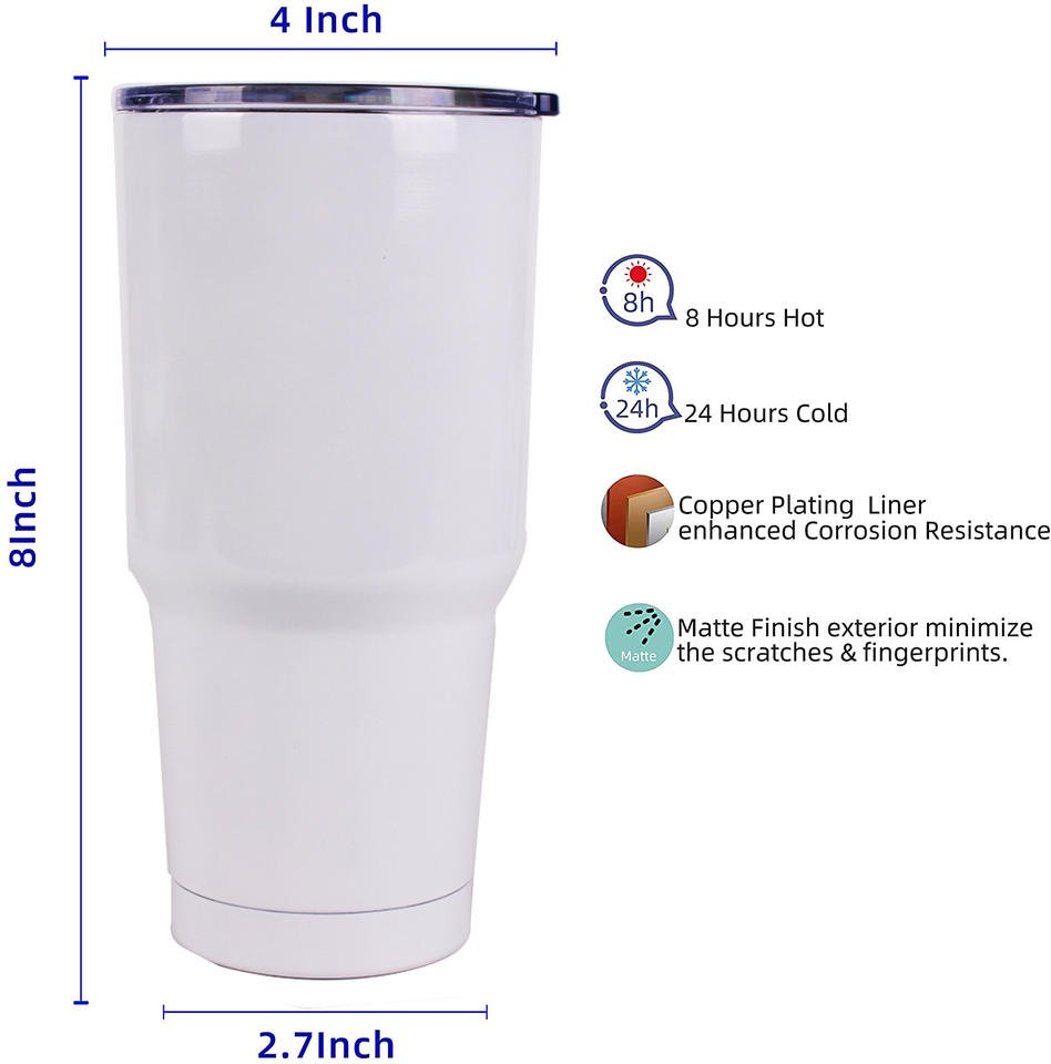 10oz 12oz 15oz 17oz 20oz 30oz Sublimation Blank Skinny Straight Sippy Cup With Handle Travel Car Cola Shape Tumbler Mug - photo 3