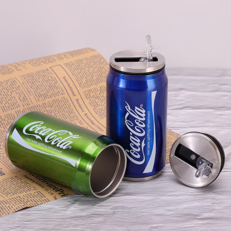 Creative Design 500ml Soda Can Shape Insulated Stainless Steel Tumbler Mug Cup With Lid and Straw - photo 4
