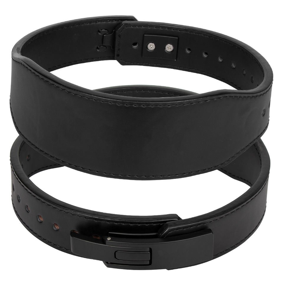 High-Quality Adjustable Powerlifting Belt in Black Leather