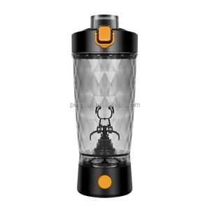 كوب شيكر بروتين كهربائي من مادة Tritan 650ml مع خلاط دوار