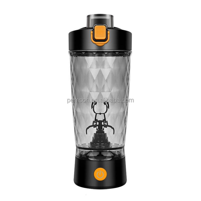 BPA Free 650ml Tritan Electric Protein Shaker Bottle with USB Rechargeable Base and Powder Storage - photo 2